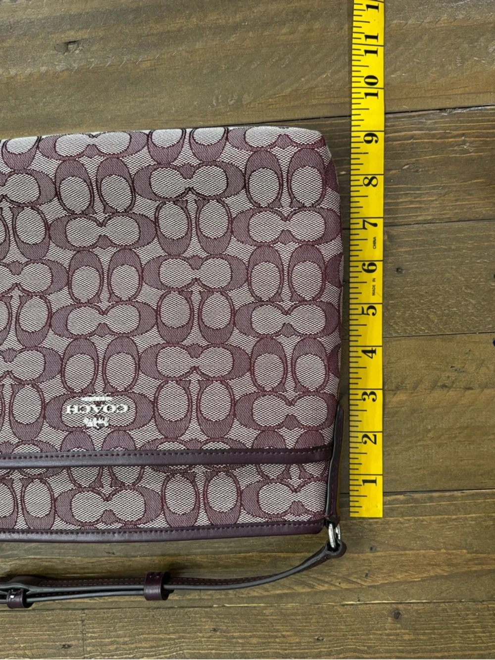 Coach Signature Jacquard File Crossbody Bag